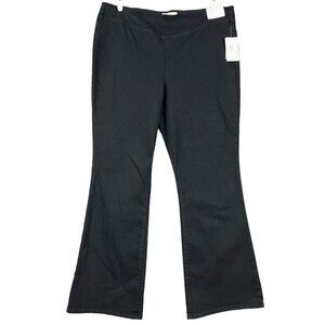 NWT Jessica Simpson Women's Black Pants Size 18W Pull-on Flare Leg Super Stretch